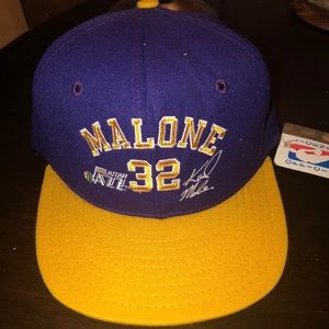 Vintage NBA Hat Karl Malone Utah Jazz